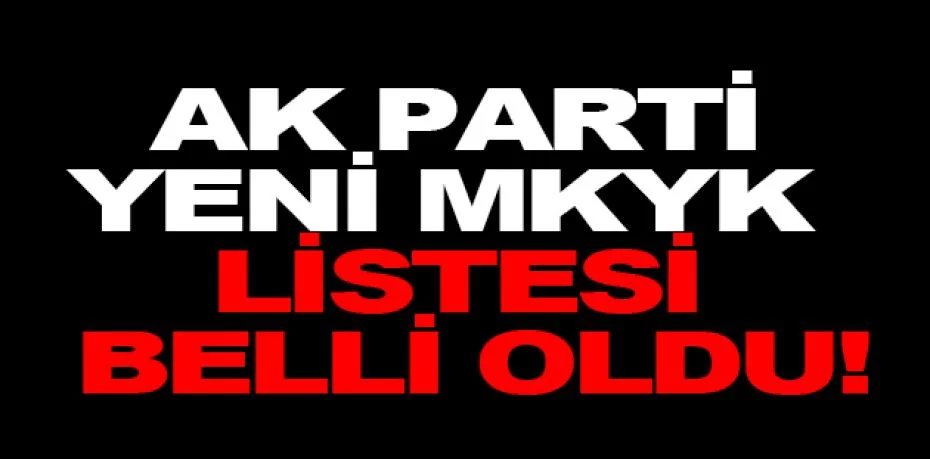 AK Parti'nin A Takımı belli oldu! MKYK'da Bursa'dan iki isim yer aldı
