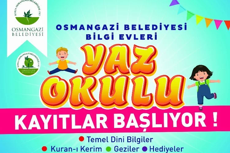 Bursa Osmangazi 'Bilgi Evleri'nde yaz okulu başlıyor