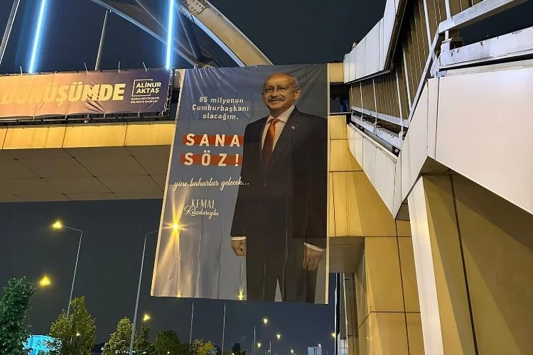 Bursa’da Kılıçdaroğlu afişi asan 5 genç gözaltına alındı