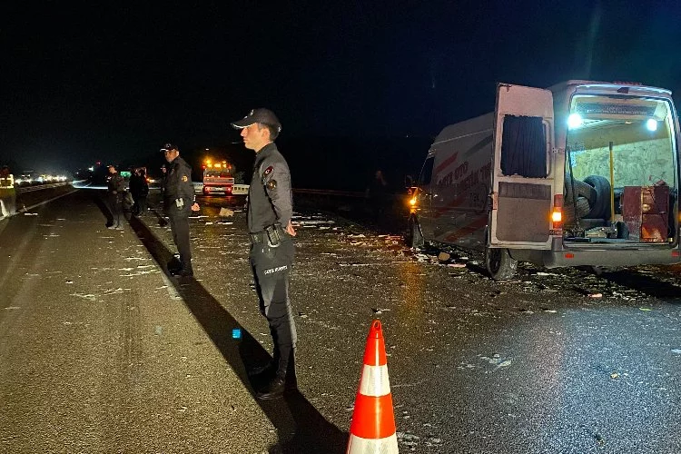 Bursa'da korkutan kaza! Saatlerce kapalı kaldı
