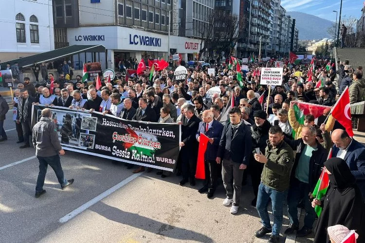 Bursa ‘Dünya İnsan Hakları Günü’nde Filistin için yürüdü