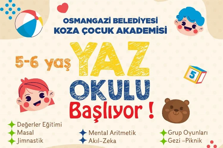 Bursa Osmangazi Belediyesi’nde yaz okulu başlıyor