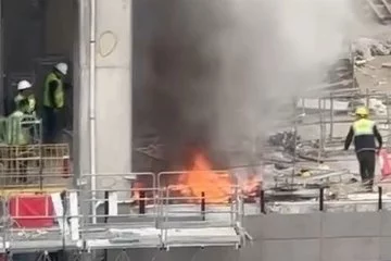 Rezidans İnşaatında Çıkan Yangın Korkuttu