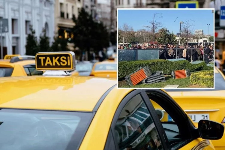 Taksiciler, UKOME Kararına Tepki Göstererek Binaya Taşlı Saldırı Gerçekleştirdi, Gözaltılar Var